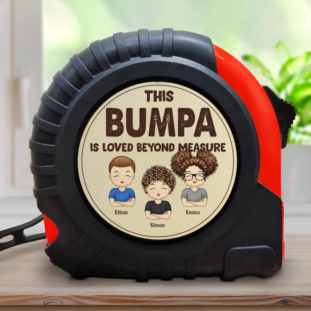 This Dad Is Loved Beyond Measure - Personalized Tape Measure - Image 2