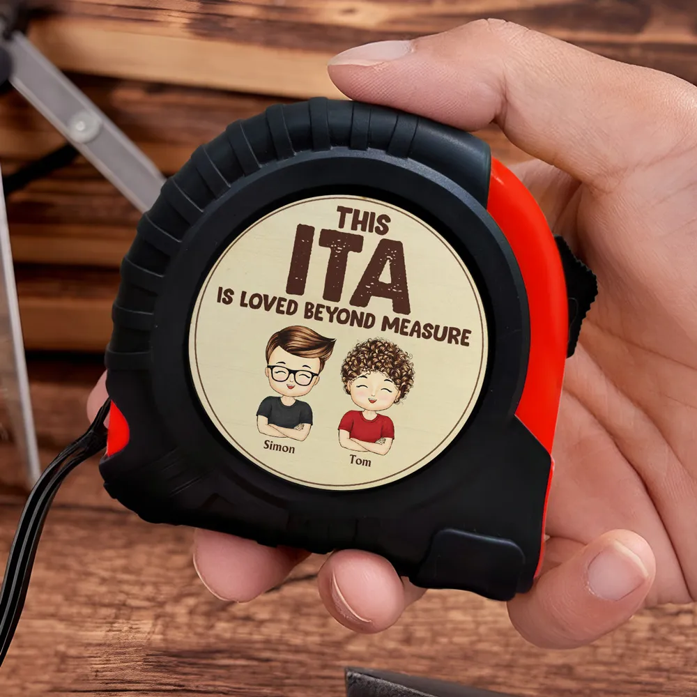 This Dad Is Loved Beyond Measure - Personalized Tape Measure - Image 3