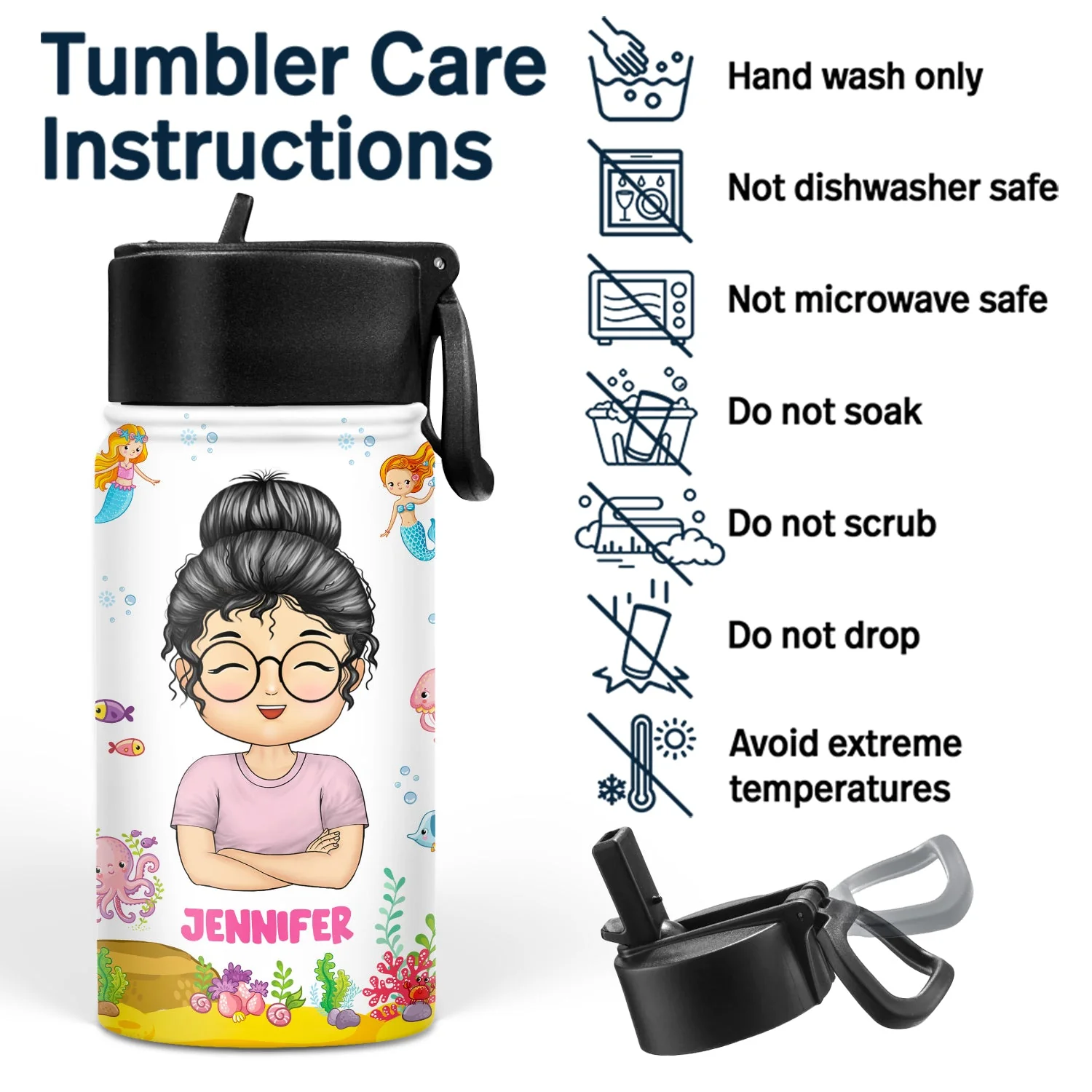 This Girl Boy Will Change The World - Gift For Kids, Back To School - Personalized Kids Water Bottle - Image 5
