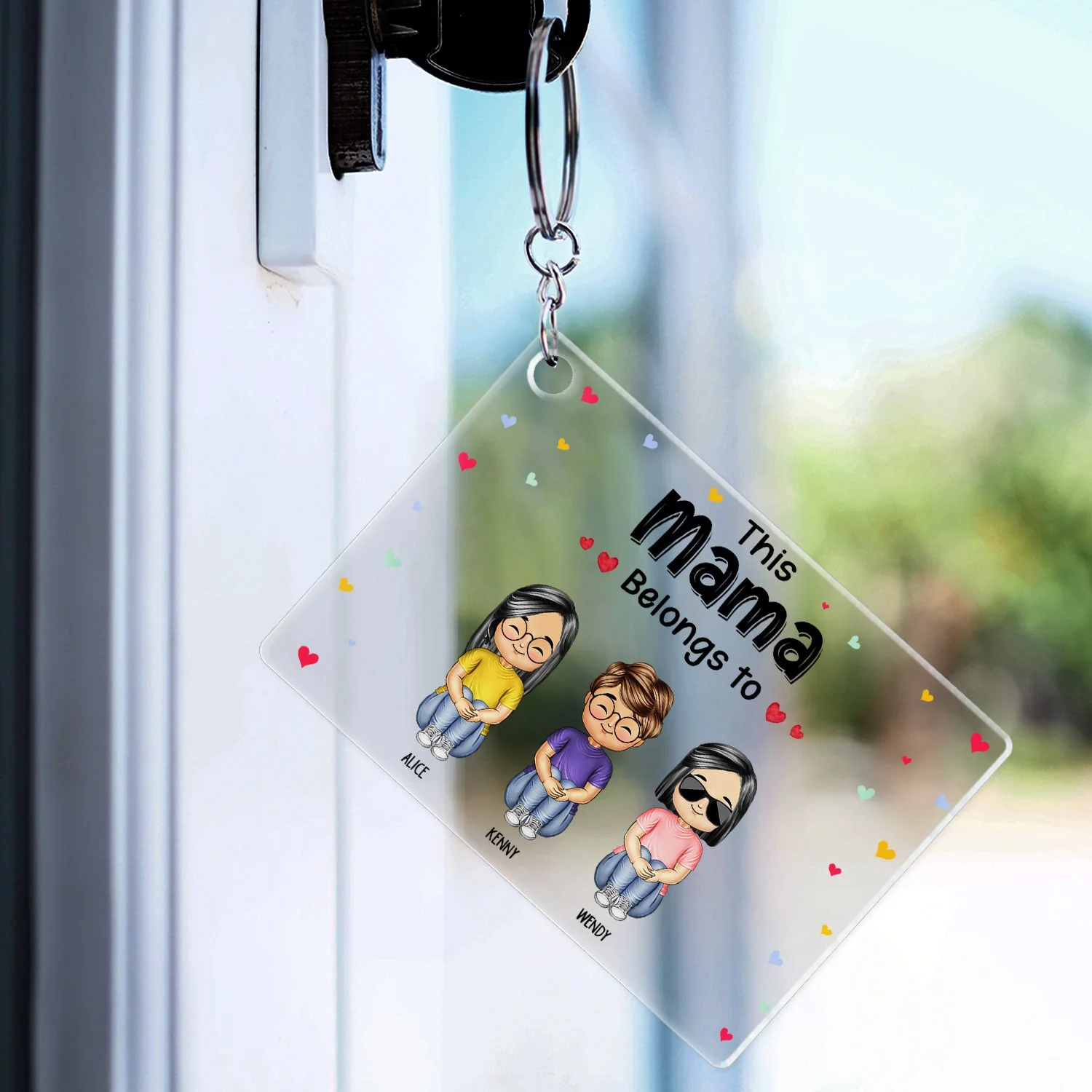 This Grandma Belongs To - Gift For Grandma, Mom - Personalized Custom Acrylic Keychain - Image 3