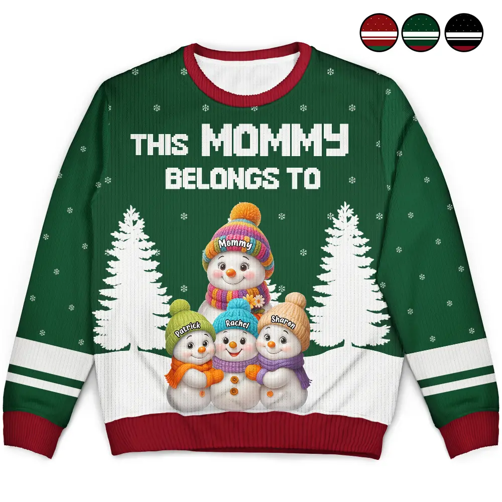 This Grandma Belongs To Snowman - Personalized Unisex Ugly Sweater - Image 2