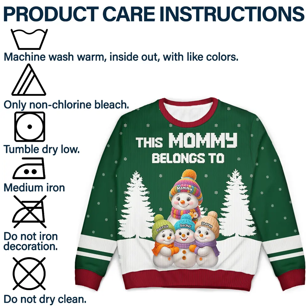This Grandma Belongs To Snowman - Personalized Unisex Ugly Sweater - Image 8