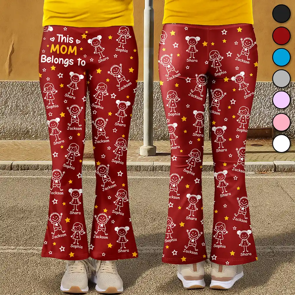 This Grandma Mom Belongs To Kids Pet - Personalized Leggings - Image 2