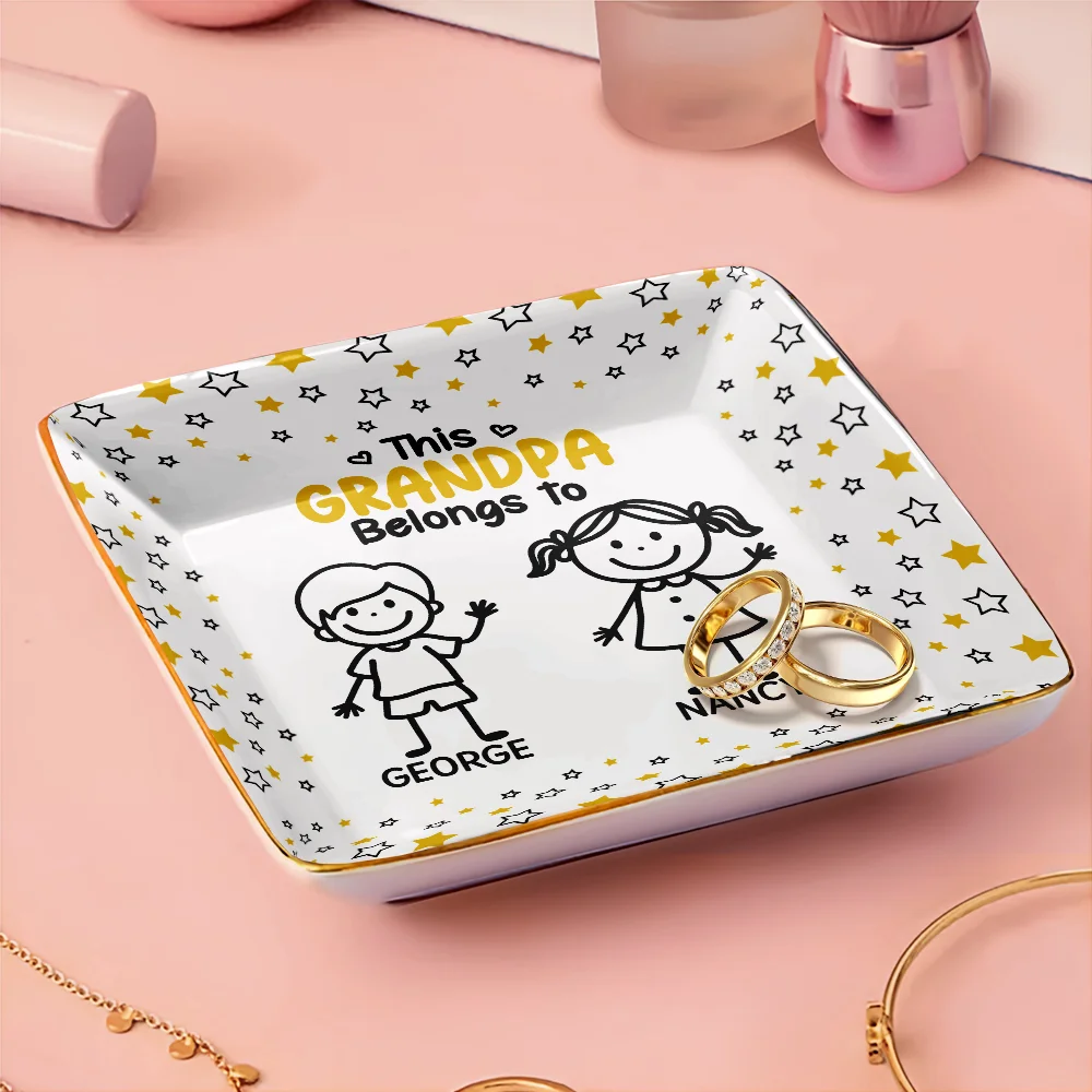 This Grandma Mom Belongs To Kids Pet - Personalized Ring Dish - Image 4