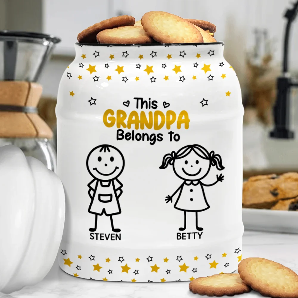 This Grandma Mommy Belongs To Kids Pet - Personalized Cookie Jar - Image 4