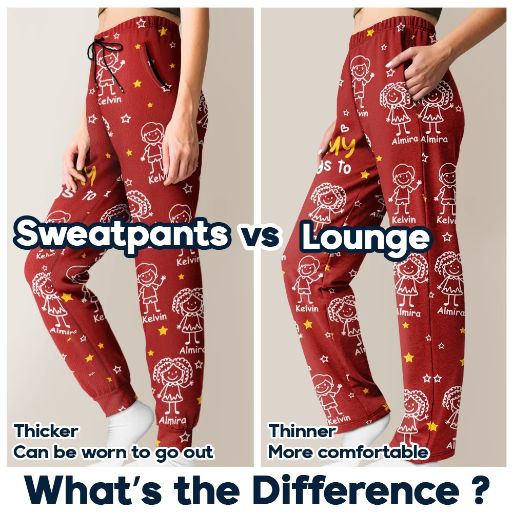 This Grandpa Dad Belongs To Kids Pet - Personalized Pajama Pants - Image 7