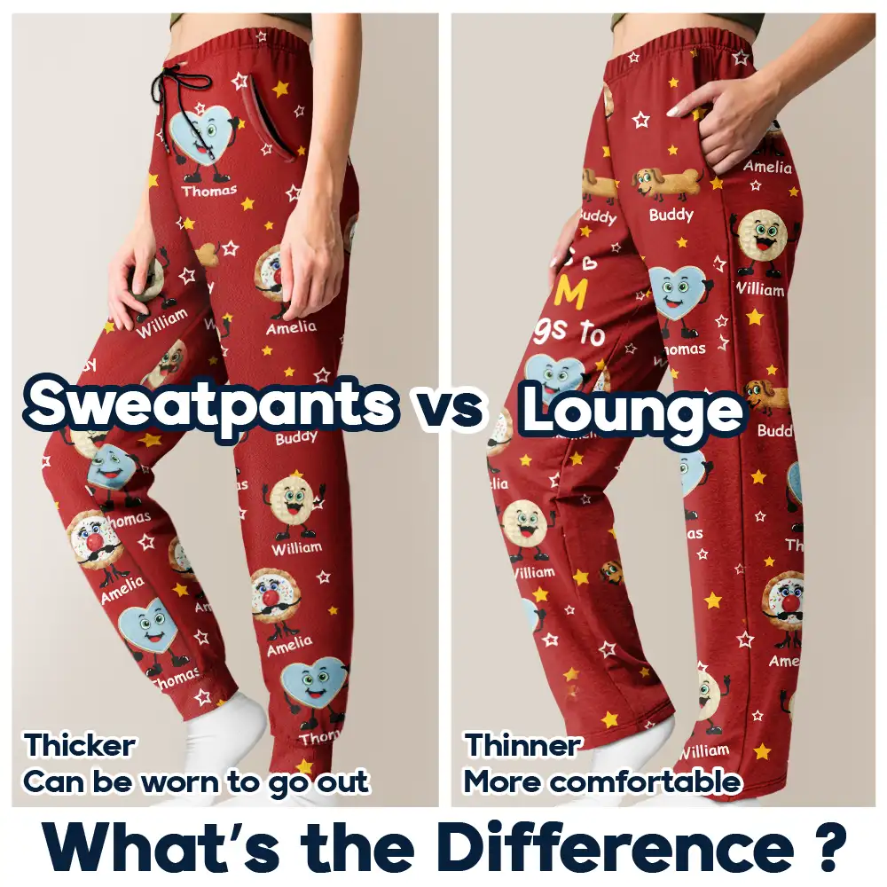 This Grandpa Grandma Belongs To Kids Pet Biscuits - Personalized Pajama Pants - Image 6