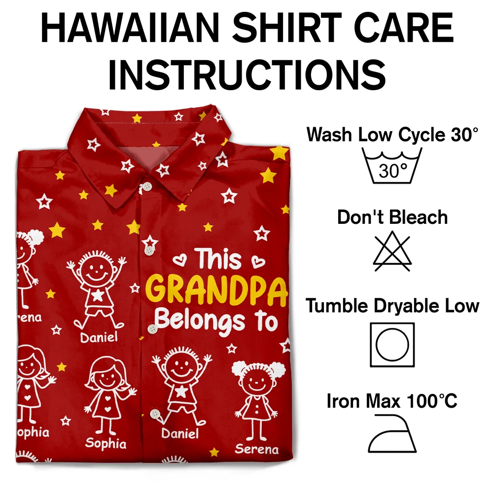 This Grandpa Grandma Belongs To Kids Pet - Personalized Hawaiian Shirt - Image 7