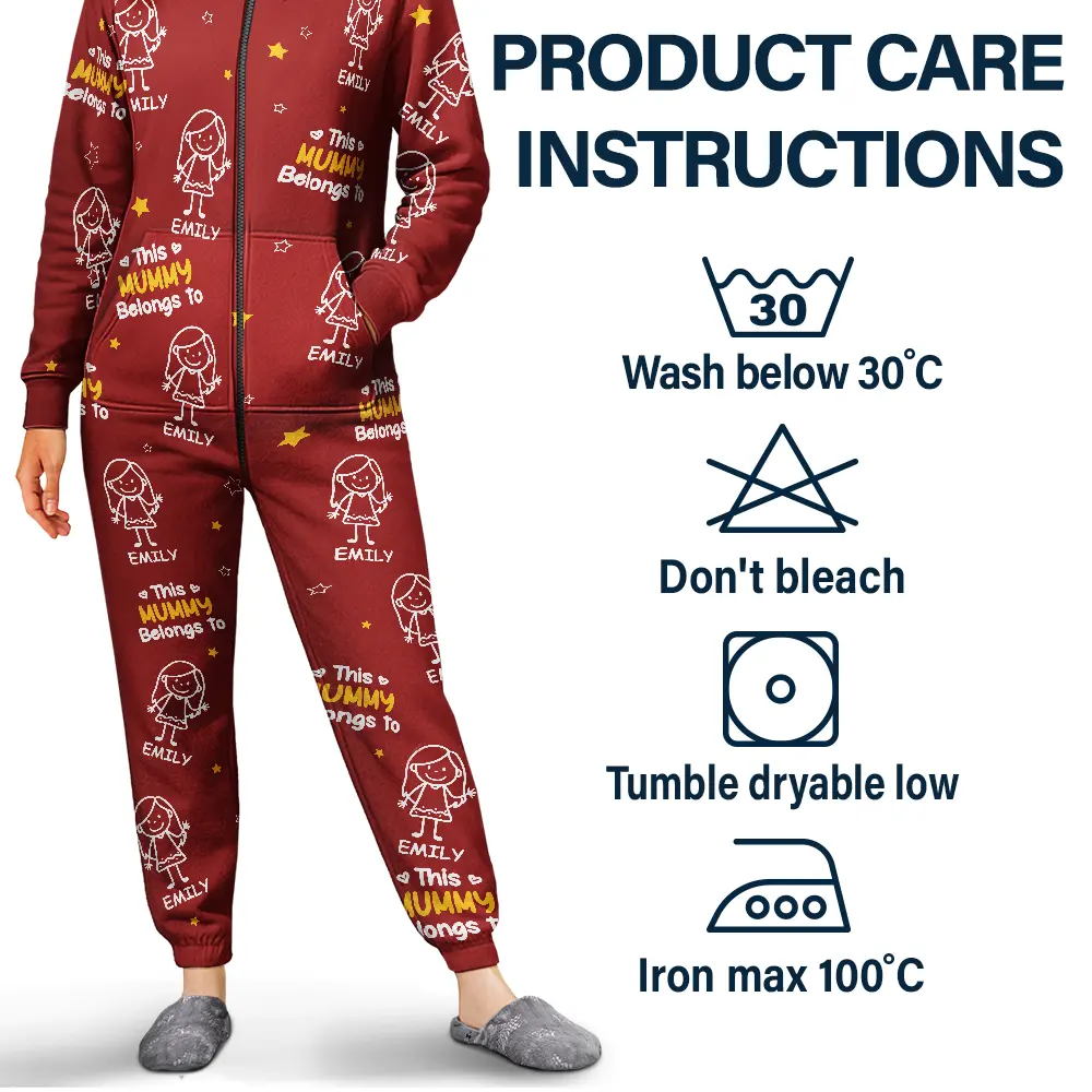This Grandpa Grandma Belongs To Kids Pet - Personalized Overall Onesie Hooded Jumpsuit - Image 3