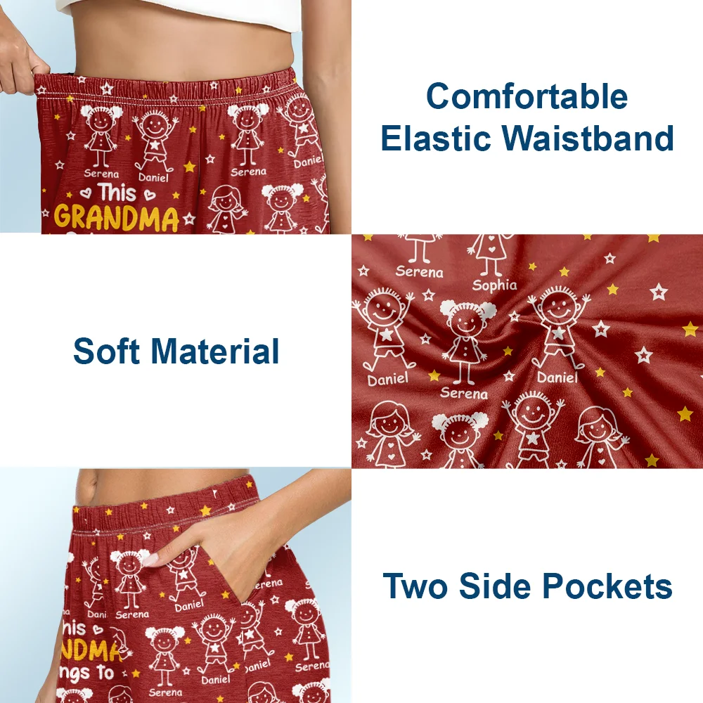 This Grandpa Grandma Belongs To Kids Pet - Personalized Pajama Shorts - Image 6