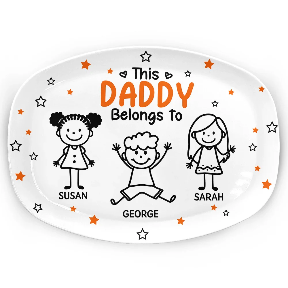 This Grandpa Grandma Belongs To Kids Pet - Personalized Plate - Image 3