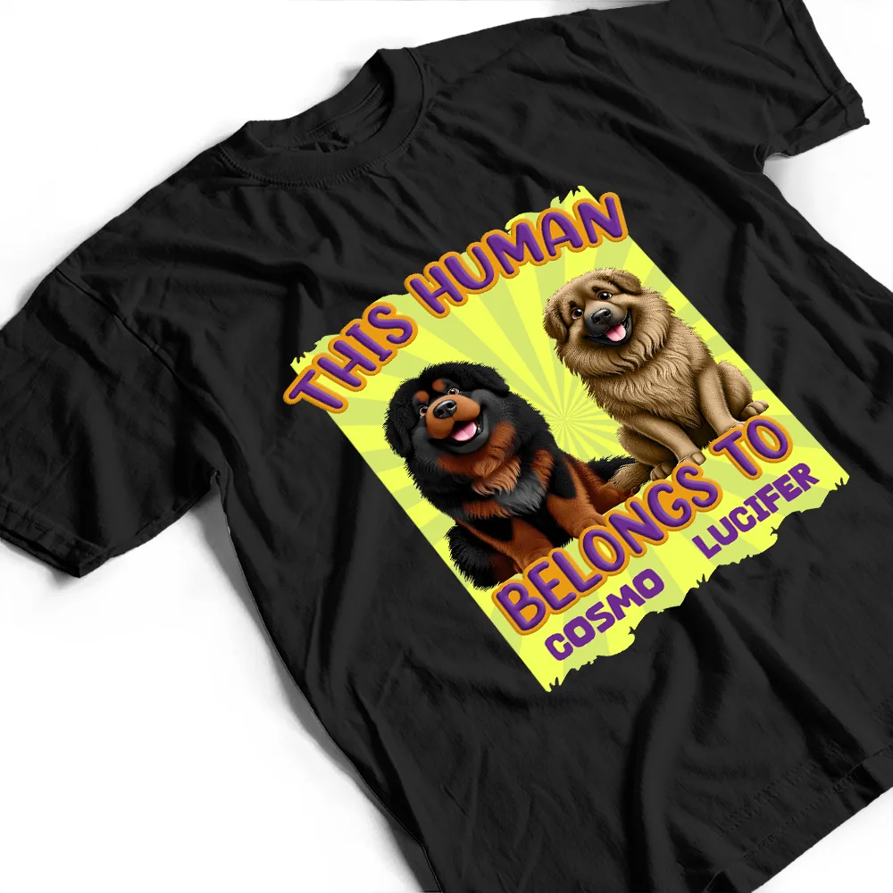 This Human Belongs To 3D Effect Dog - Personalized T Shirt - Image 3