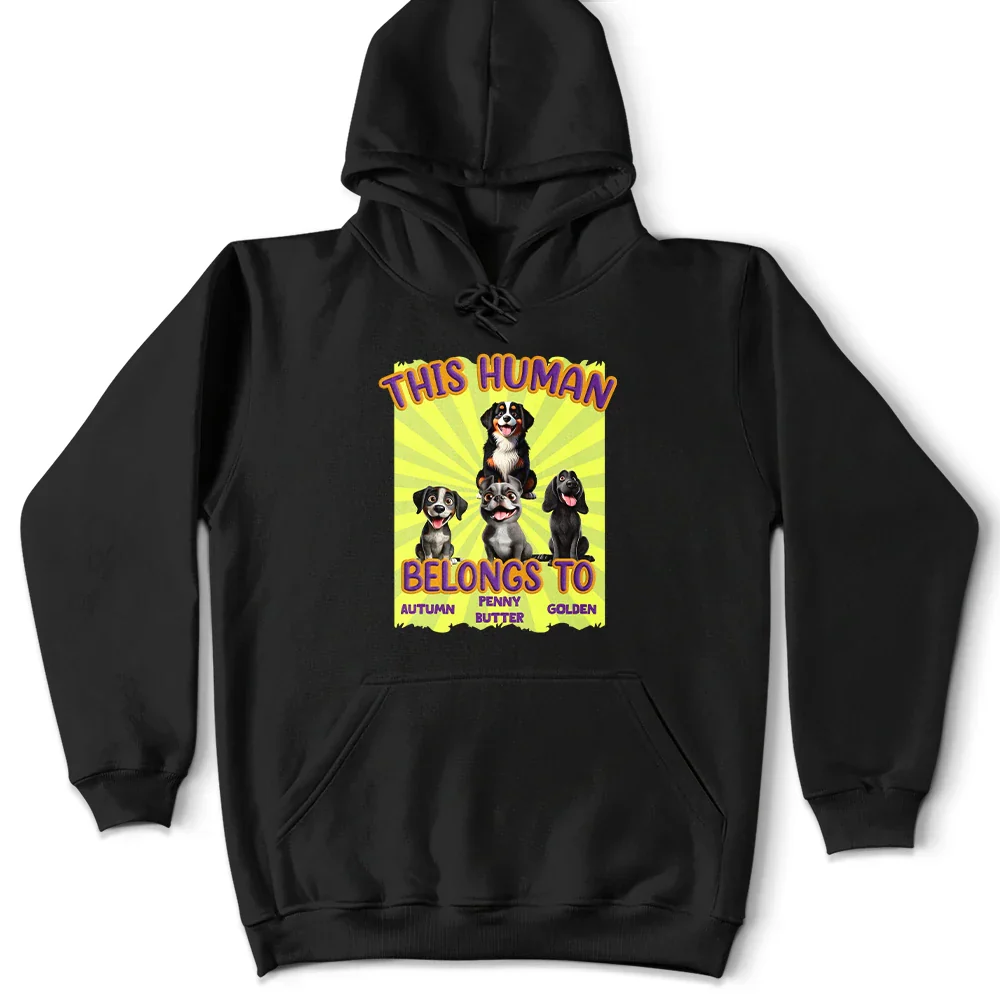This Human Belongs To 3D Effect Dog - Personalized T Shirt - Image 4