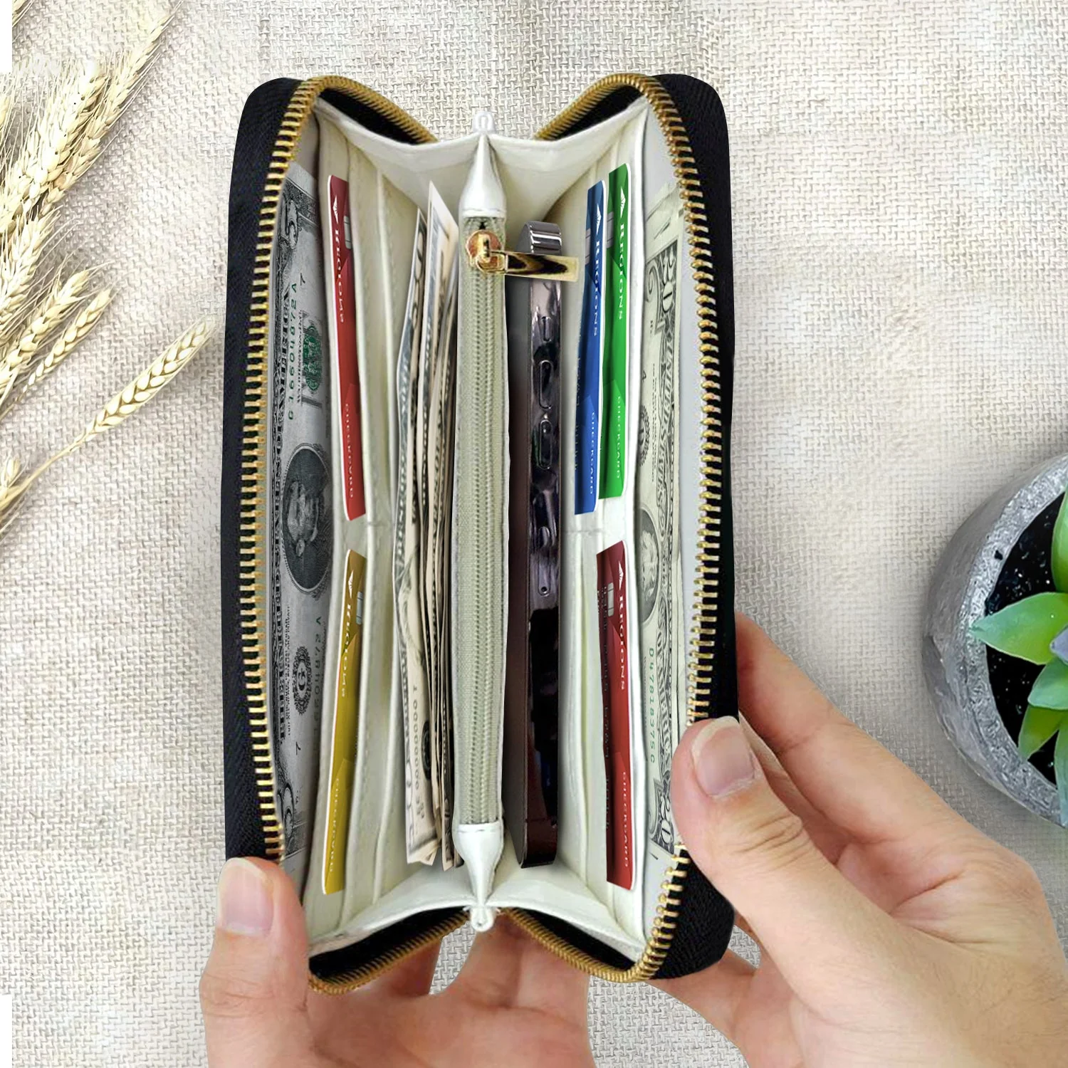 This Is Loved By - Gift For Mom, Mother - Personalized Leather Long Wallet - Image 5