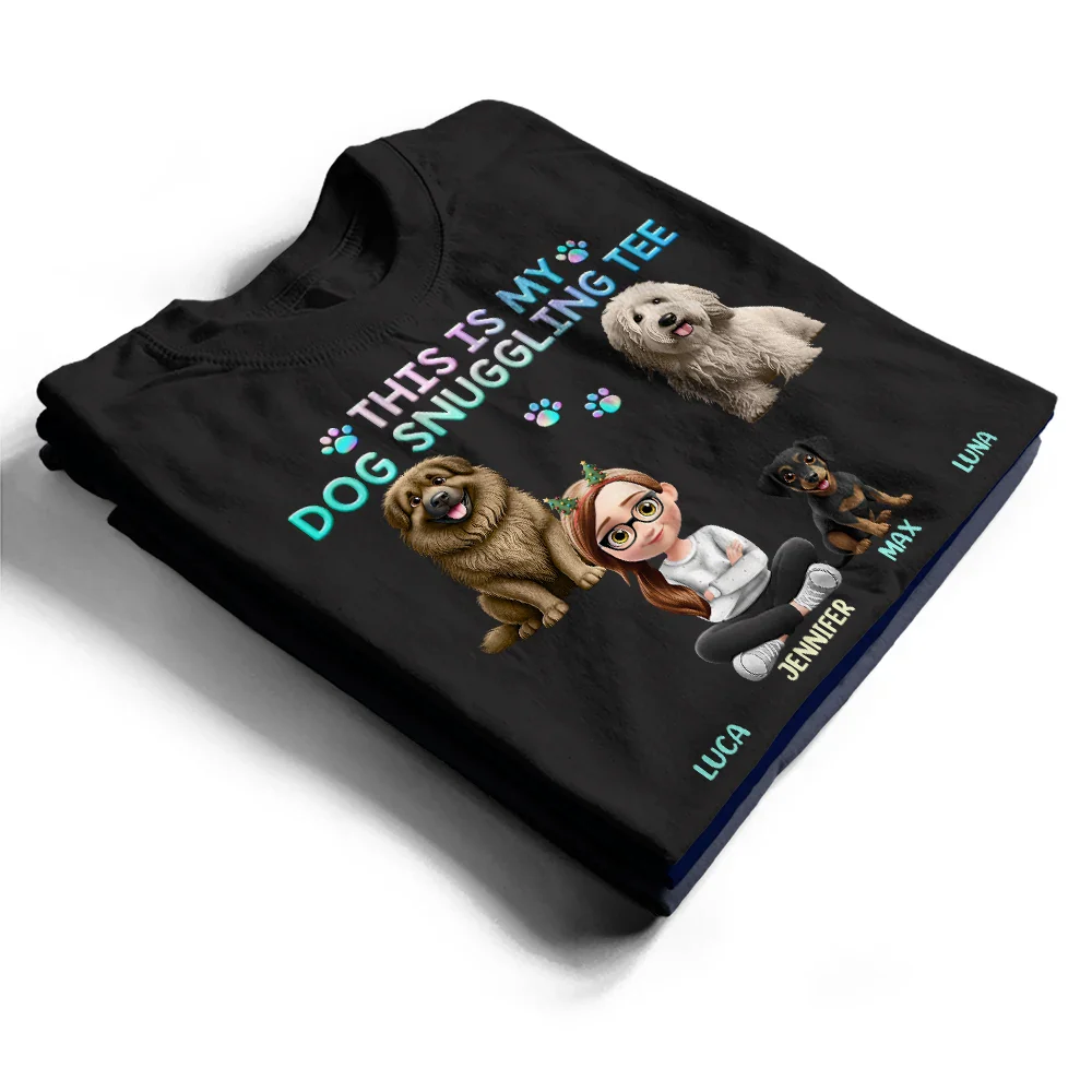 This Is My Dog Snuggling Outfit - Personalized T Shirt - Image 2