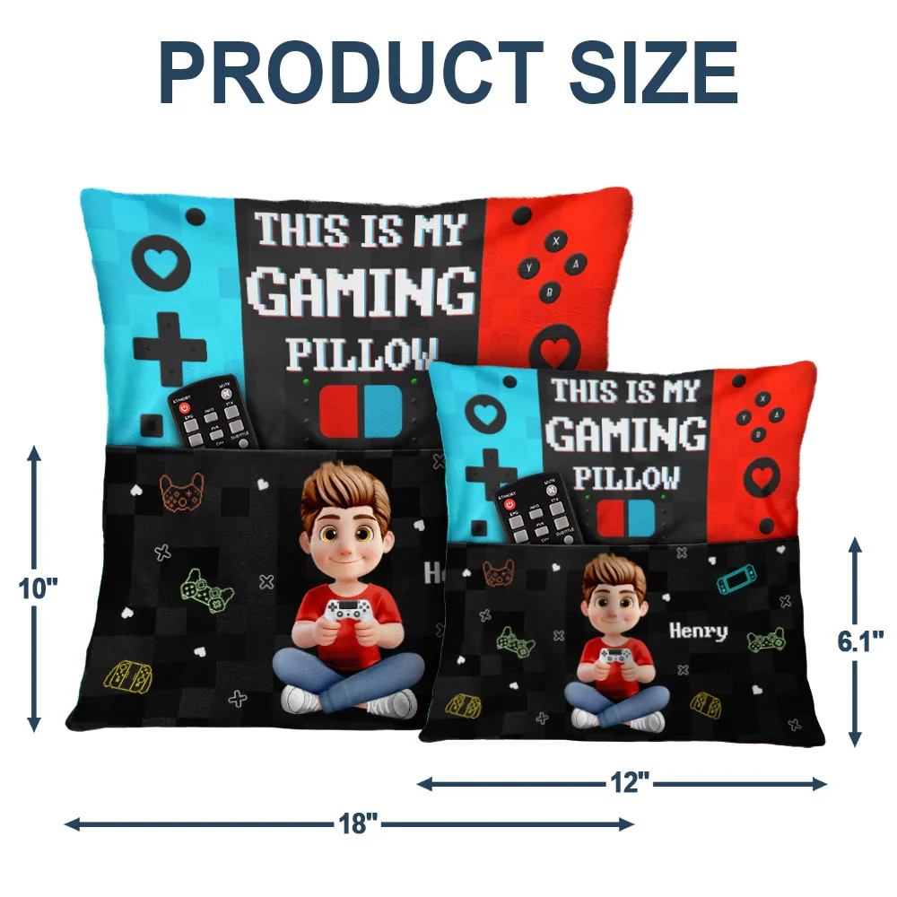 This Is My Gaming Pillow - Personalized Pocket Pillow - Image 5