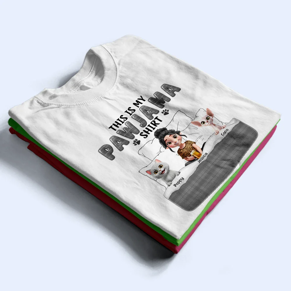 This Is My Pawjama Shirt 3D Effect Pet Lovers - Personalized T Shirt - Image 2