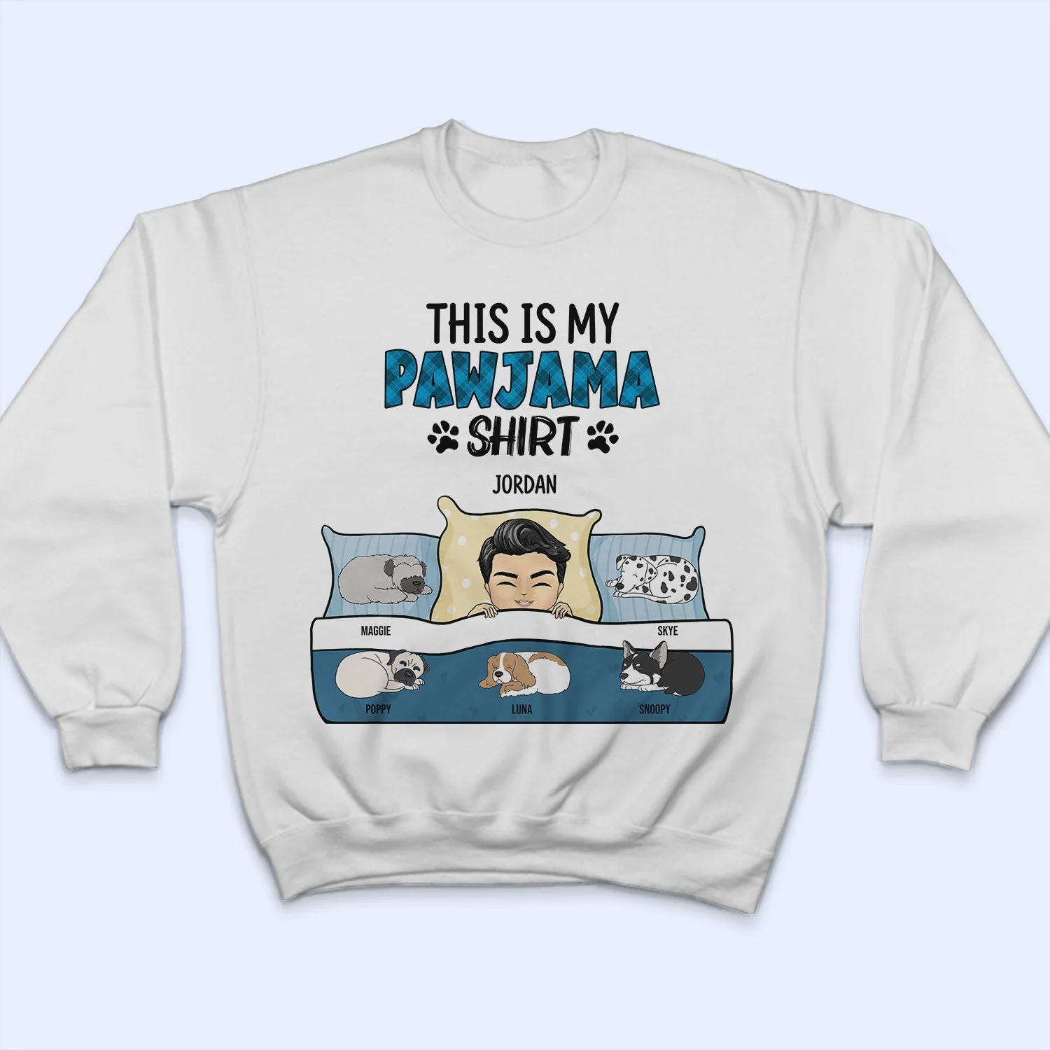 This Is My Pawjama Shirt - Gift For Dog Lovers, Dog Moms, Dog Dads - Personalized T Shirt - Image 5