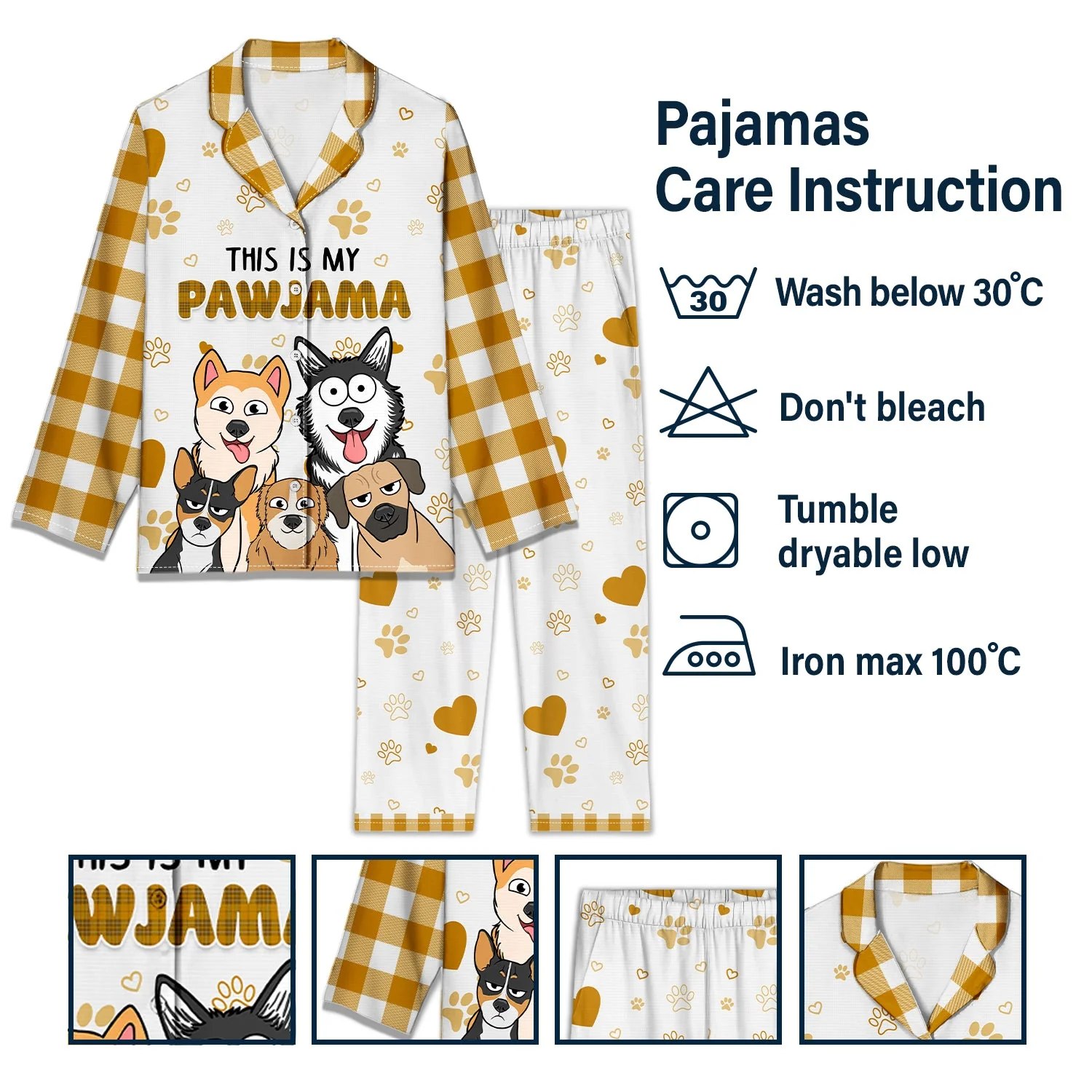 This Is My Pawjamas - Gift For Dog Lovers - Personalized Long Pajamas Set - Image 6