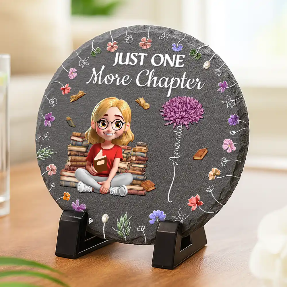 This Is My Reading Coaster - Personalized Slate Coaster - Image 3