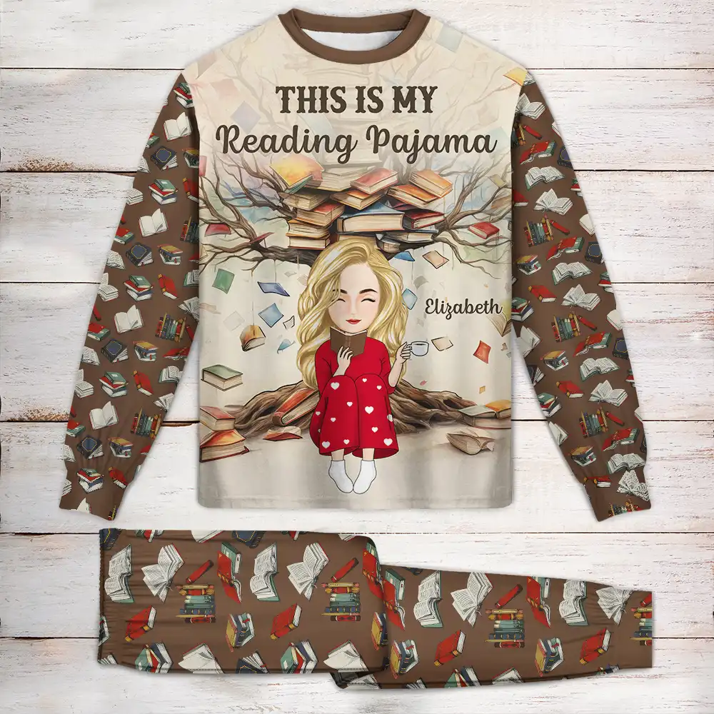This Is My Reading Pajama - Personalized Unisex Pajamas Set - Image 3