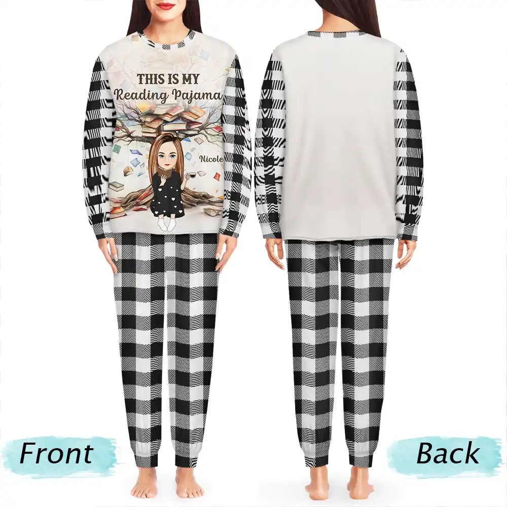 This Is My Reading Pajama - Personalized Unisex Pajamas Set - Image 4