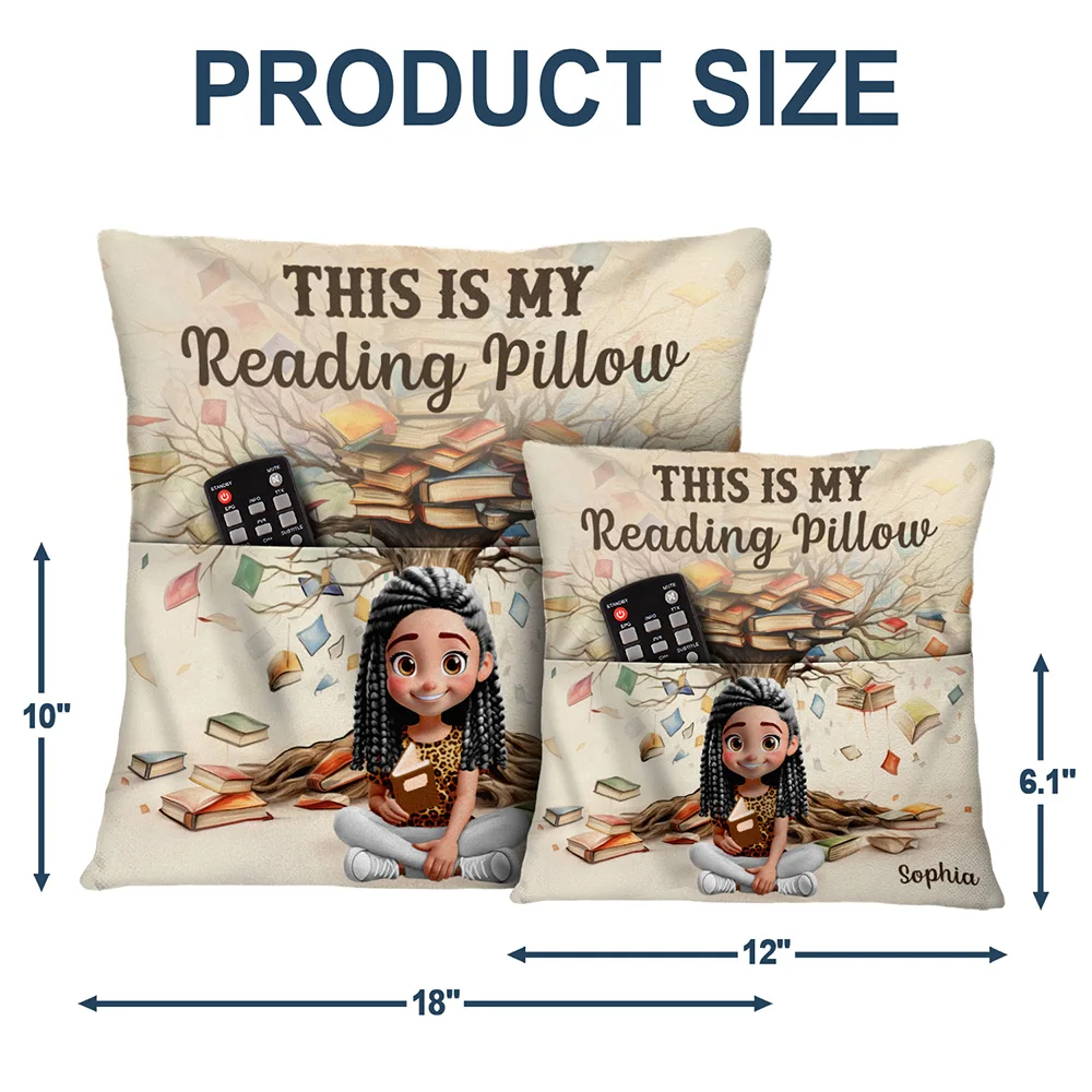 This Is My Reading Pillow Book Tree - Personalized Pocket Pillow - Image 5
