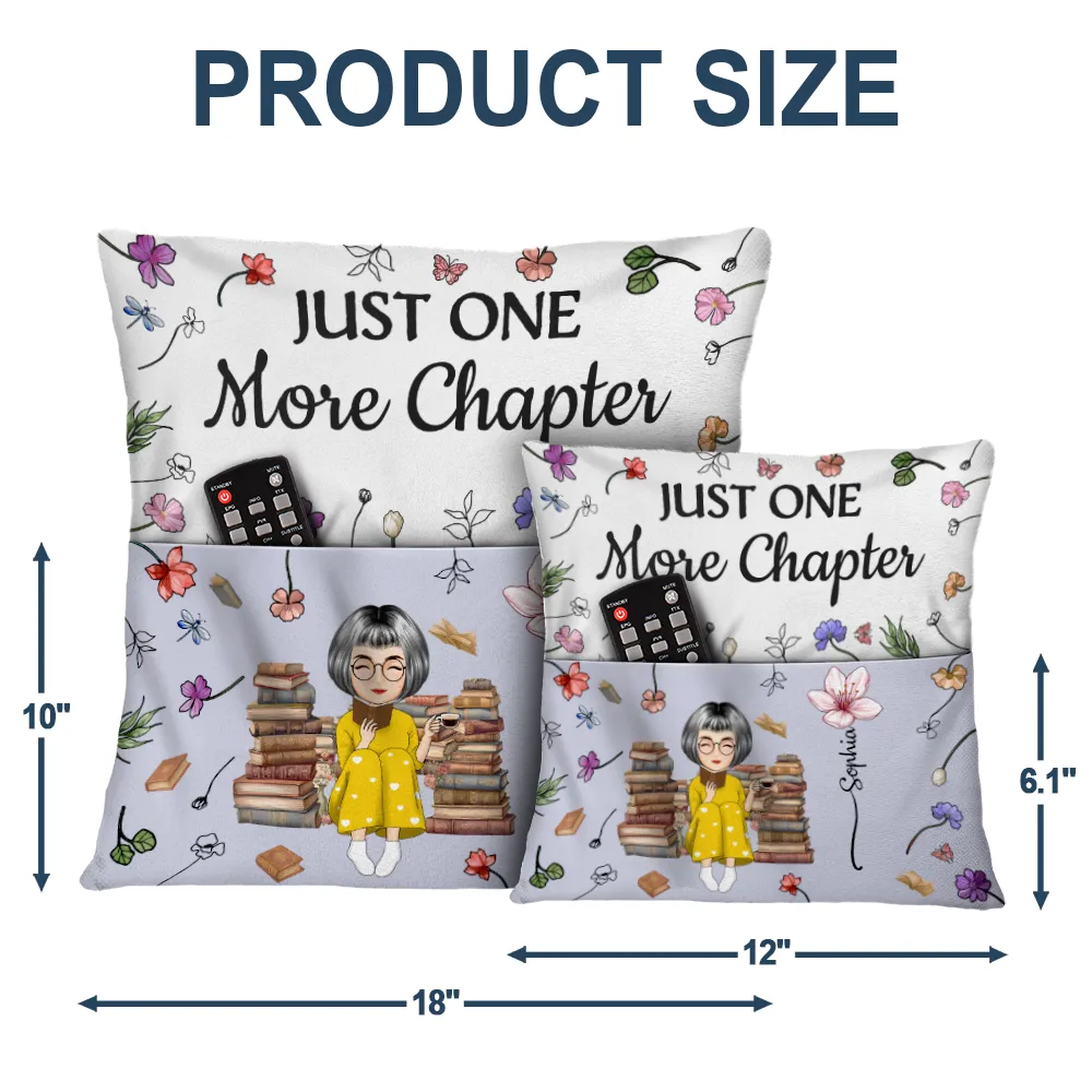 This Is My Reading Pillow Cartoon Version Birth Month Flower - Personalized Pocket Pillow - Image 5