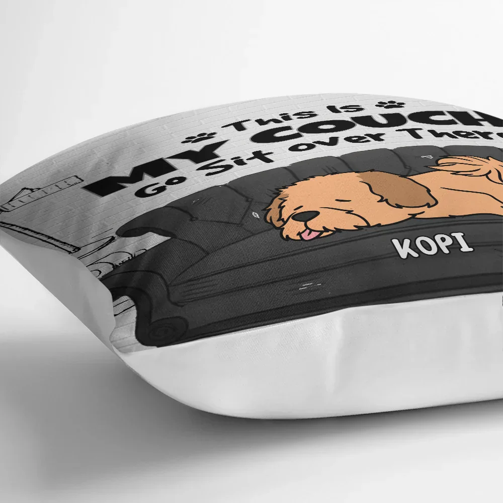 This Is Our Couch Cartoon Dog - Personalized Pillow - Image 3