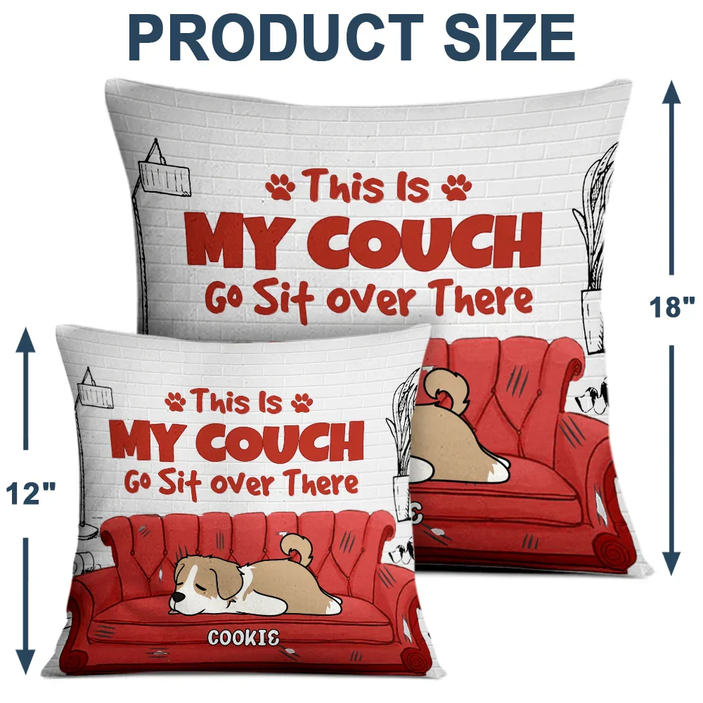 This Is Our Couch Cartoon Dog - Personalized Pillow - Image 4