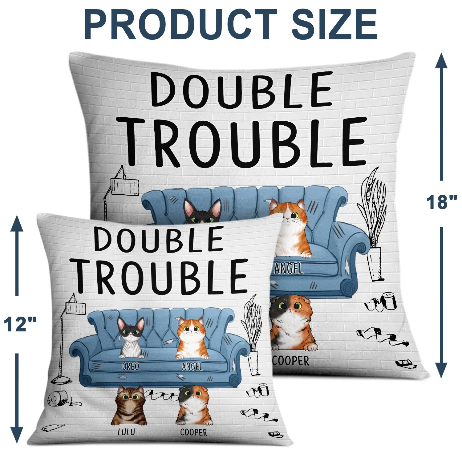 This Is Our Couch Sit Over There - Gift For Dog & Cat Lovers - Personalized Custom Pillow - Image 4