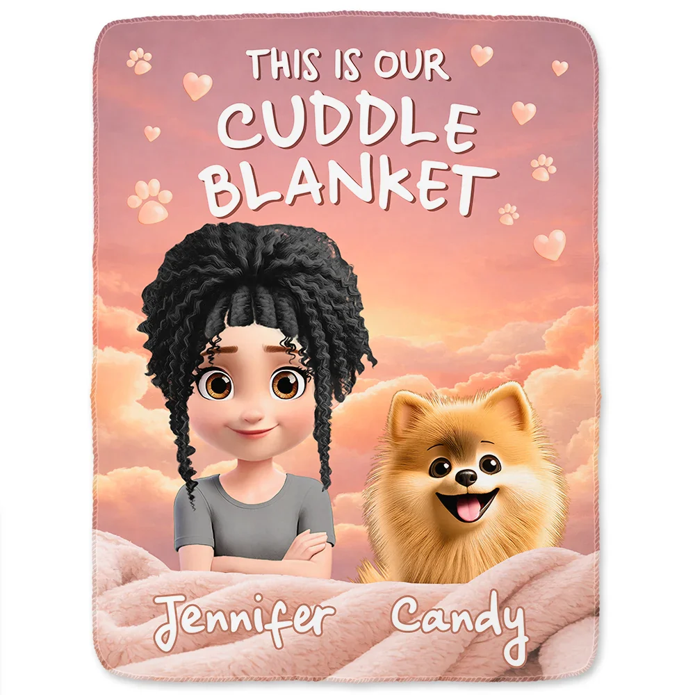 This Is Our Cuddle Blanket 3D Effect - Personalized Fleece Blanket, Sherpa Blanket - Image 2