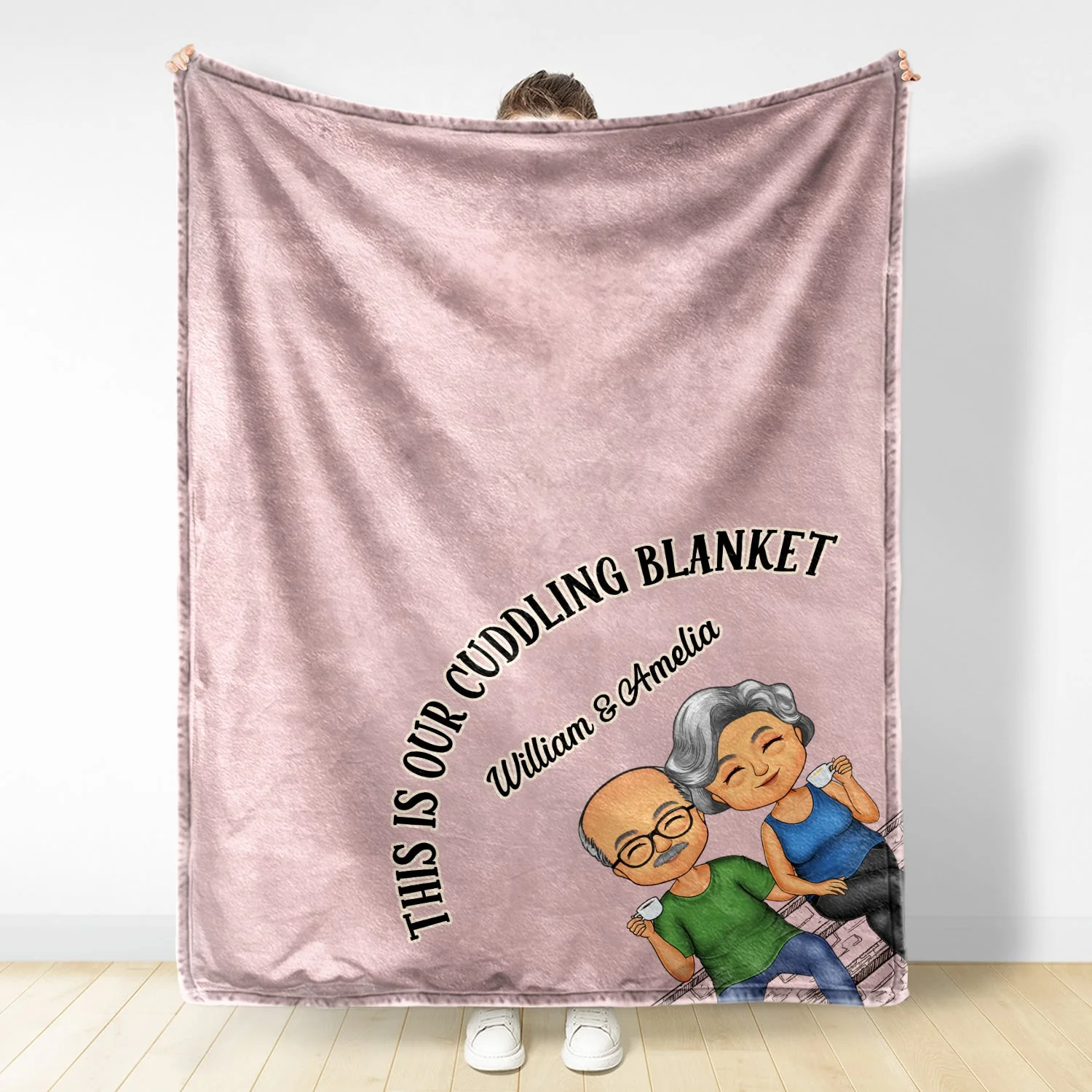 This Is Our Cuddling Blanket Couples - Anniversary, Birthday Gift For Spouse, Husband, Wife, Boyfriend, Girlfriend - Personalized Custom Fleece Blanket - Image 2