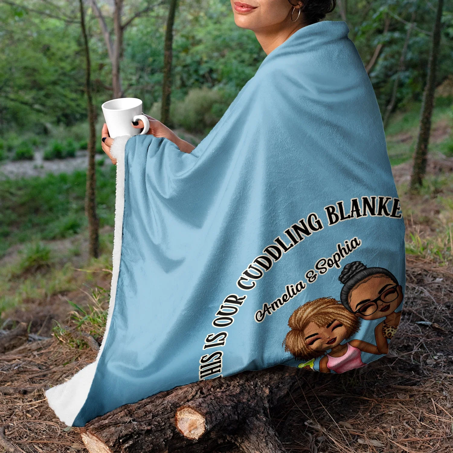 This Is Our Cuddling Blanket Couples - Anniversary, Birthday Gift For Spouse, Husband, Wife, Boyfriend, Girlfriend - Personalized Custom Fleece Blanket - Image 3