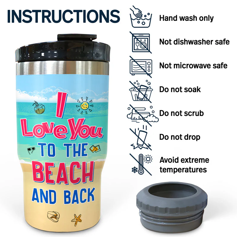 This Is Us And A Whole Lot Of Love - Gift For Bestie - Personalized Custom Triple 3 In 1 Can Cooler - Image 5