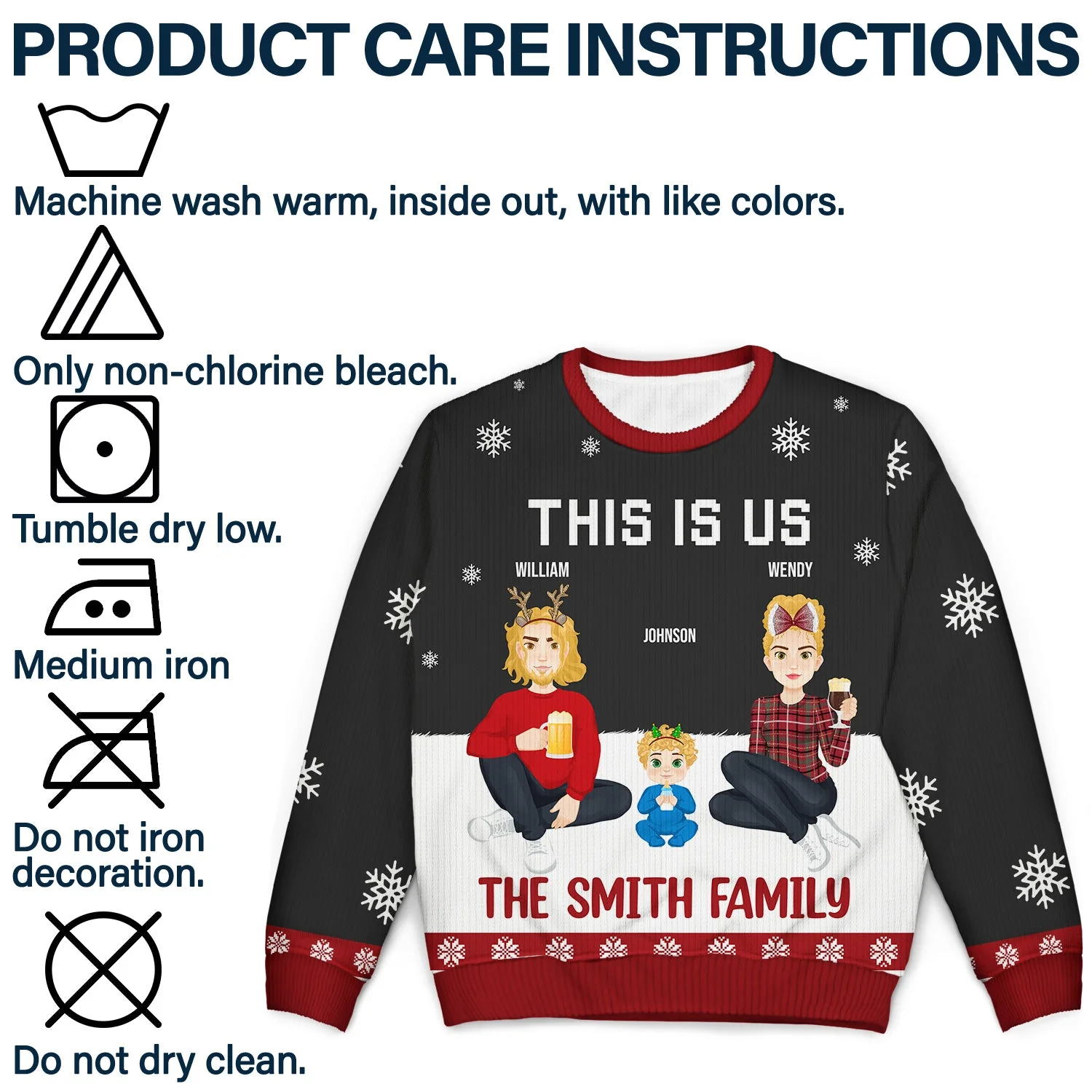 This Is Us - Christmas Gift For Family - Personalized Unisex Ugly Sweater - Image 7