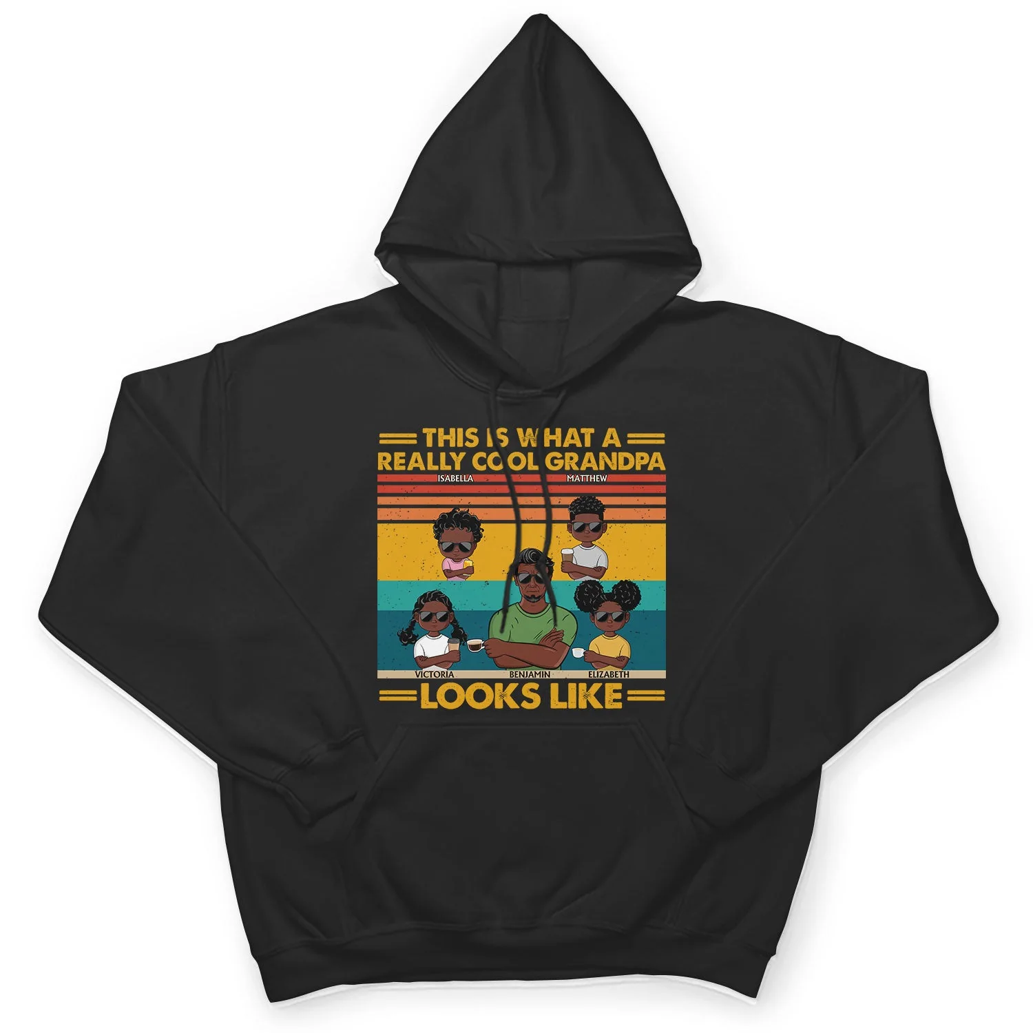 This Is What A Really Cool Grandpa Looks Like Grandparents Grandkids - Funny, Birthday, Family Gift For Grandfather, Granddad - Personalized Custom T Shirt - Image 4