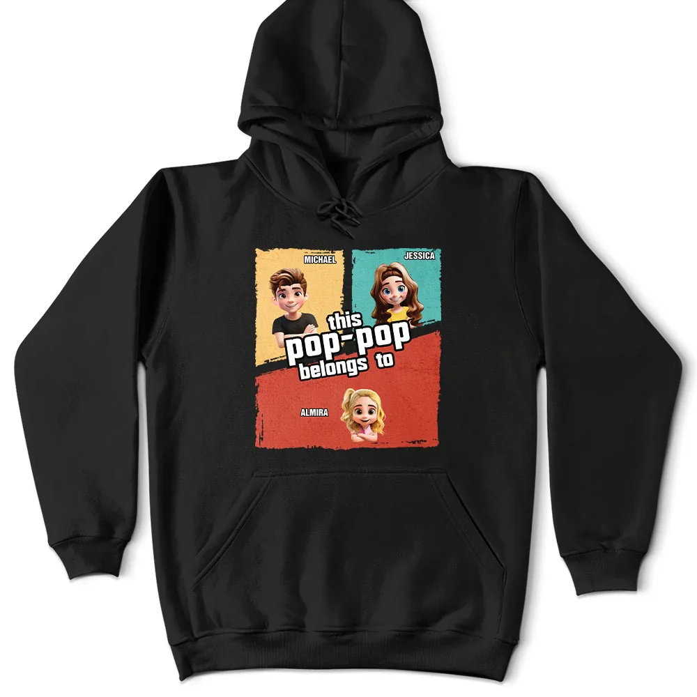 This Papa Grandpa Dad Belong To - Personalized T Shirt - Image 4
