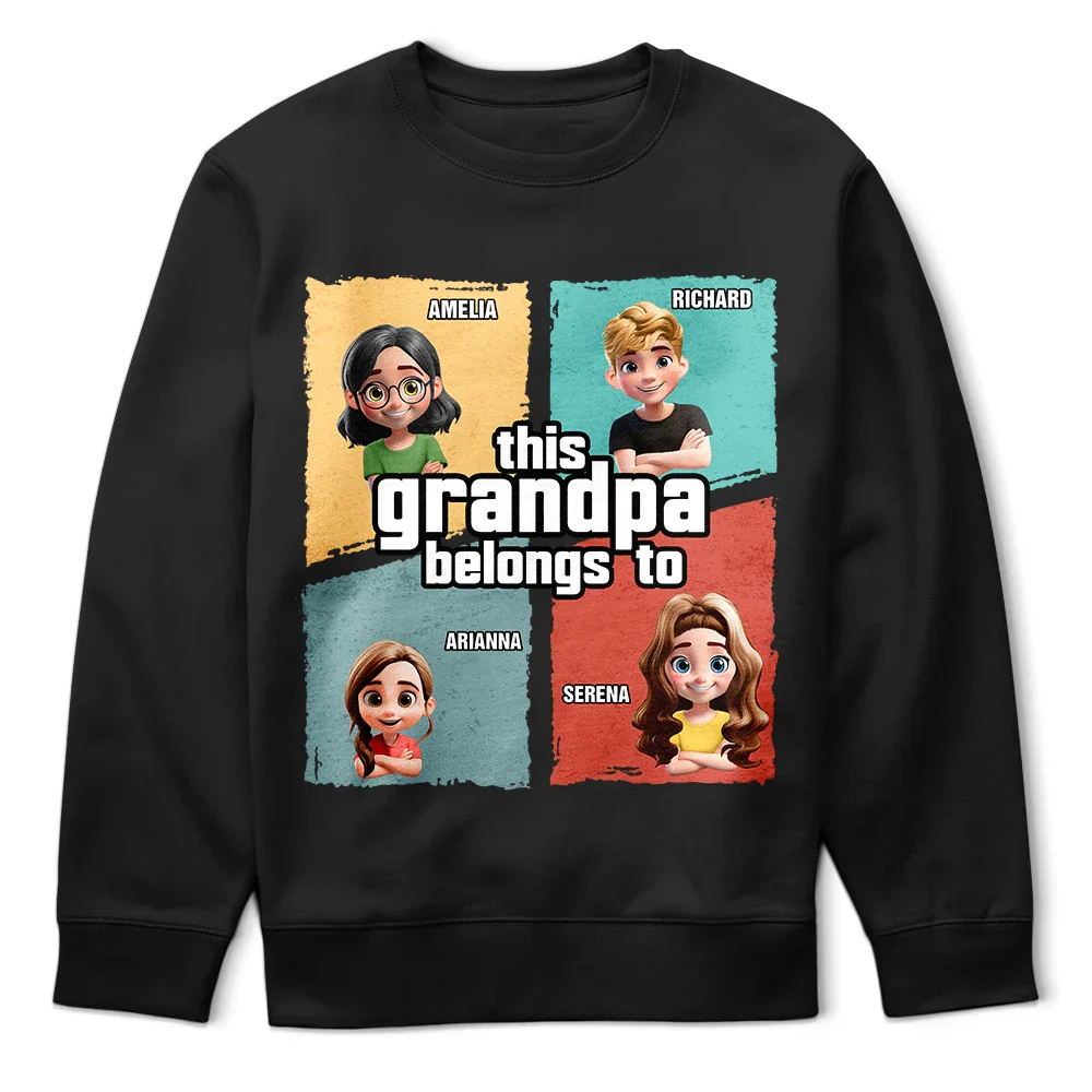 This Papa Grandpa Dad Belong To - Personalized T Shirt - Image 5