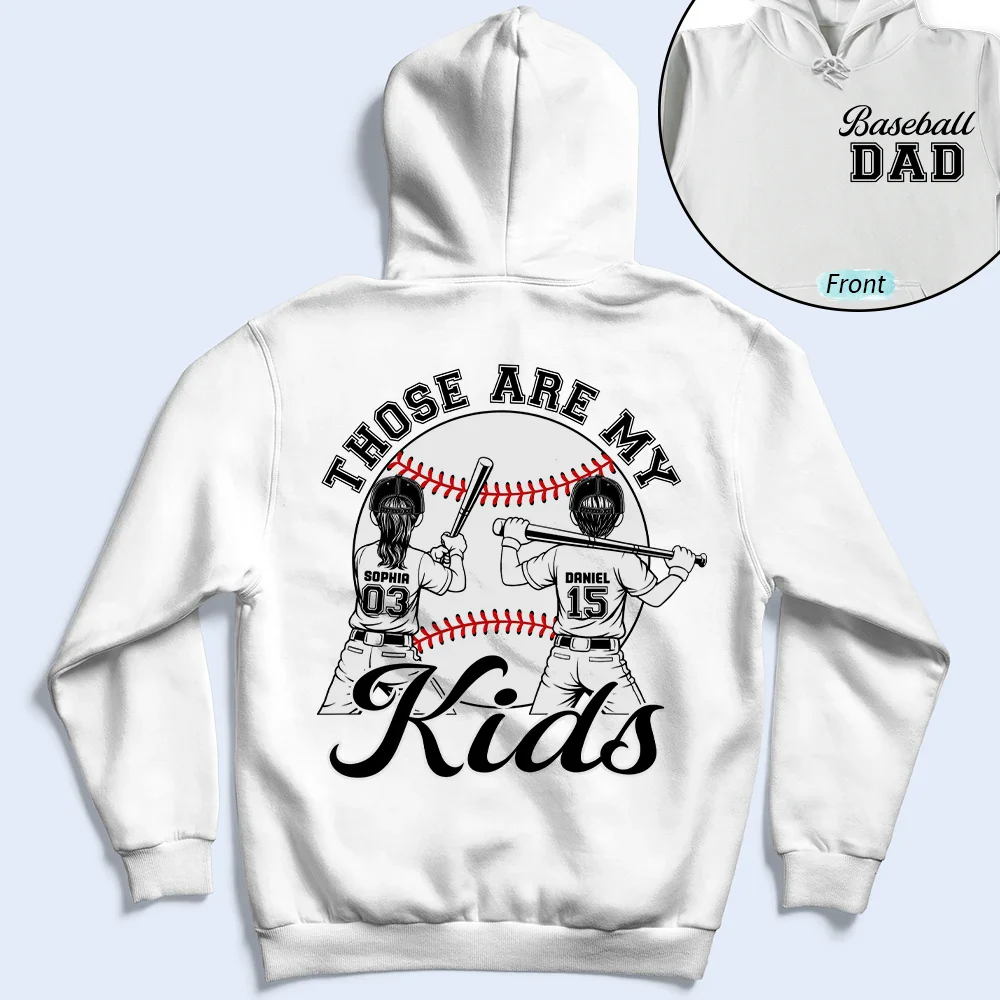Those Are My Kids Baseball - Personalized T Shirt - Image 5