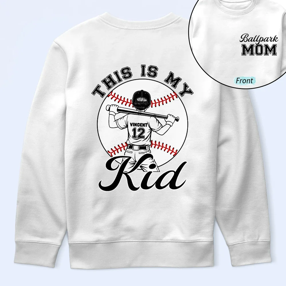 Those Are My Kids Baseball - Personalized T Shirt - Image 6