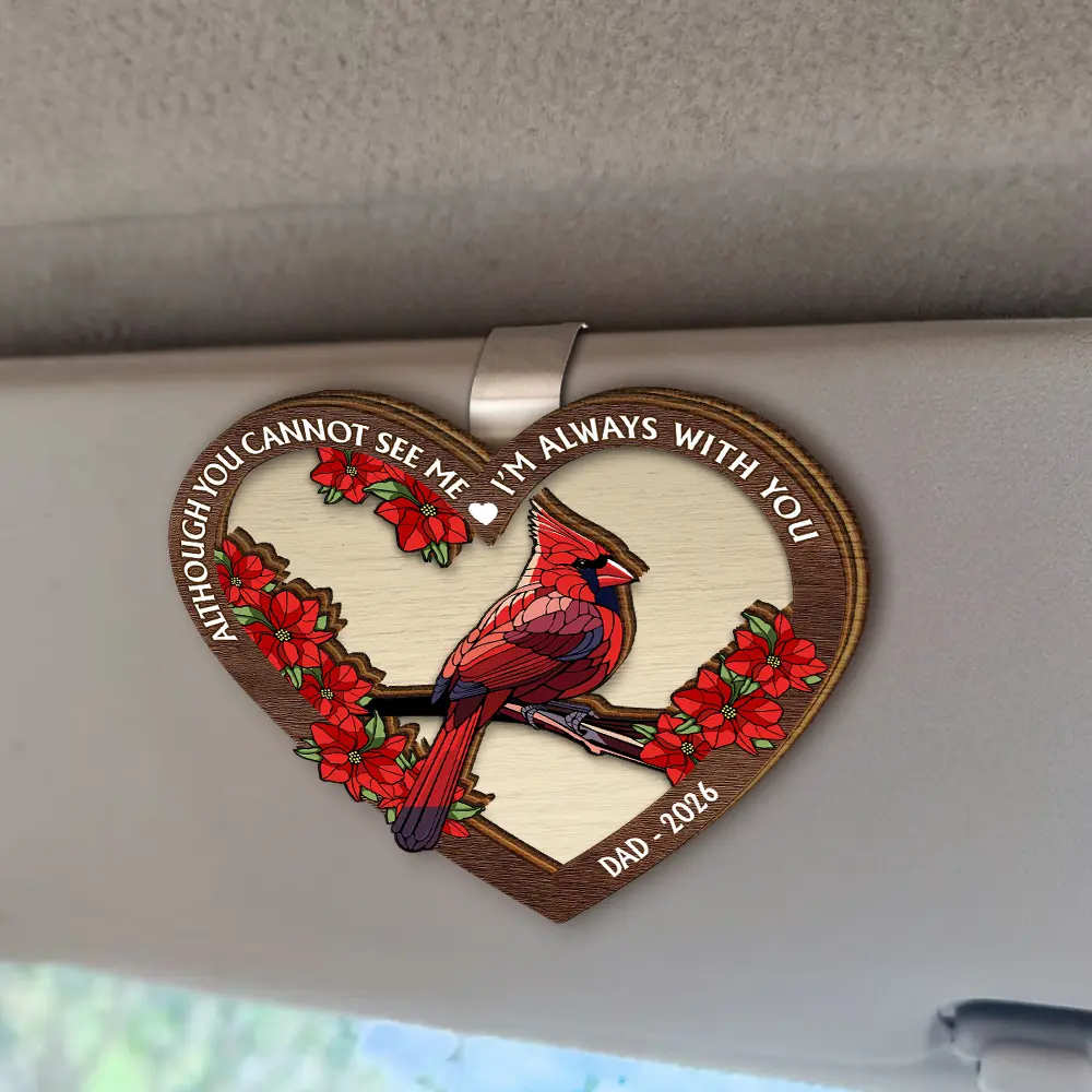 Those We Love Don't Go Away Memorial - Personalized Custom Shaped Car Visor Clip - Image 2