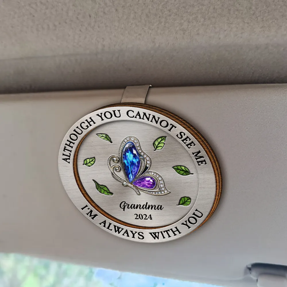 Those We Love Don't Go Away - Personalized Custom Shaped Car Visor Clip - Image 3