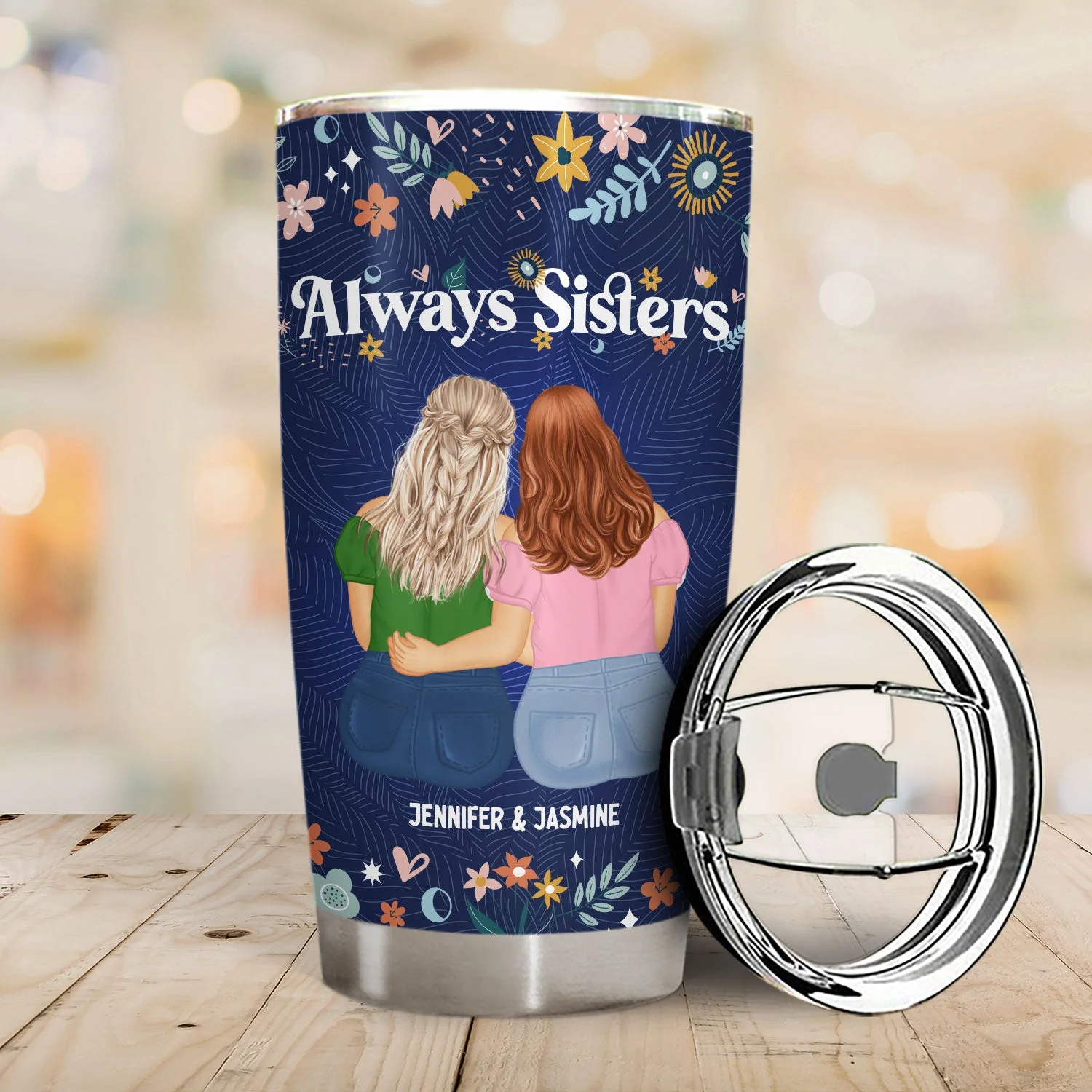 Through My Eyes - Gift For Sisters - Personalized Tumbler - Image 2