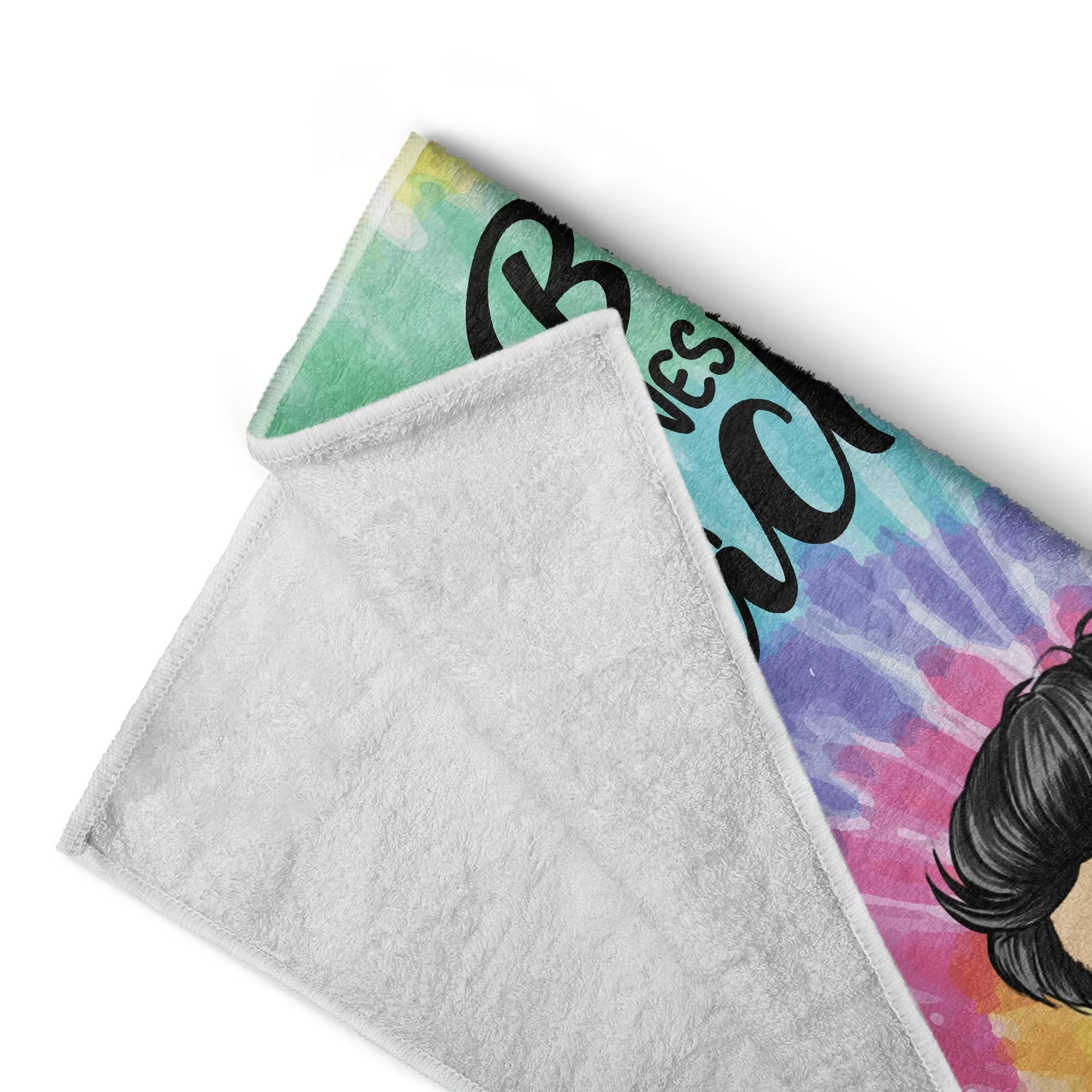 Tie Dye Life Is Better At The Beach - Birthday, Summer Gift For Him, Her, Yourself, Girlfriend, Boyfriend, BFF Best Friends, Traveling Lovers - Personalized Custom Beach Towel - Image 4