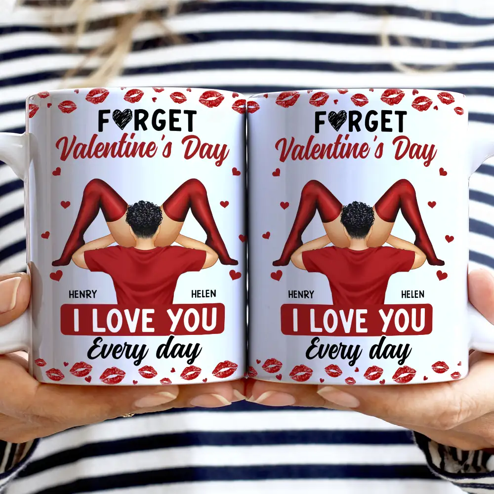 Timber Couple I Love You Every Day - Personalized White Edge-to-Edge Mug - Image 2