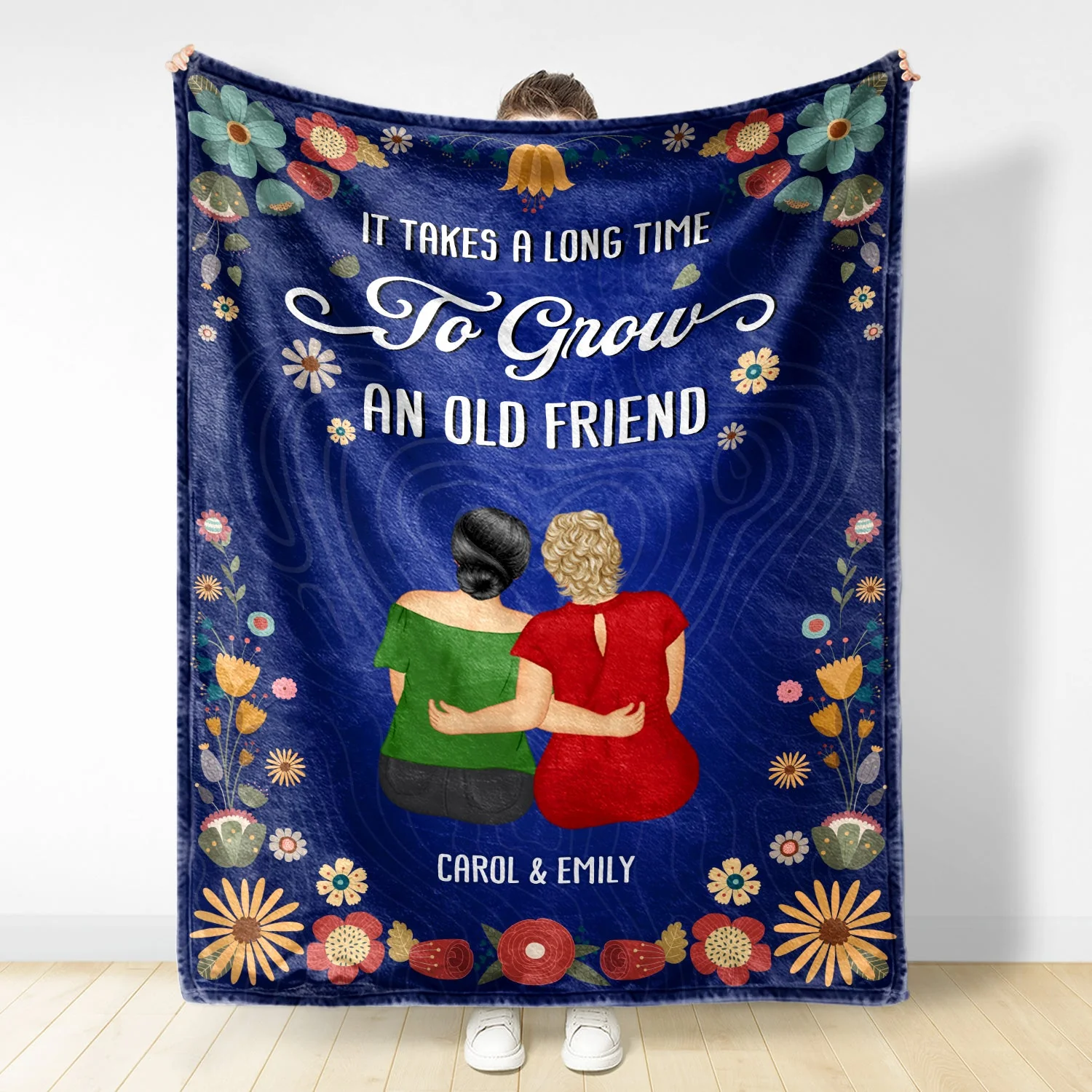 To Grow An Old Friend - Gift For Bestie - Personalized Fleece Blanket - Image 3