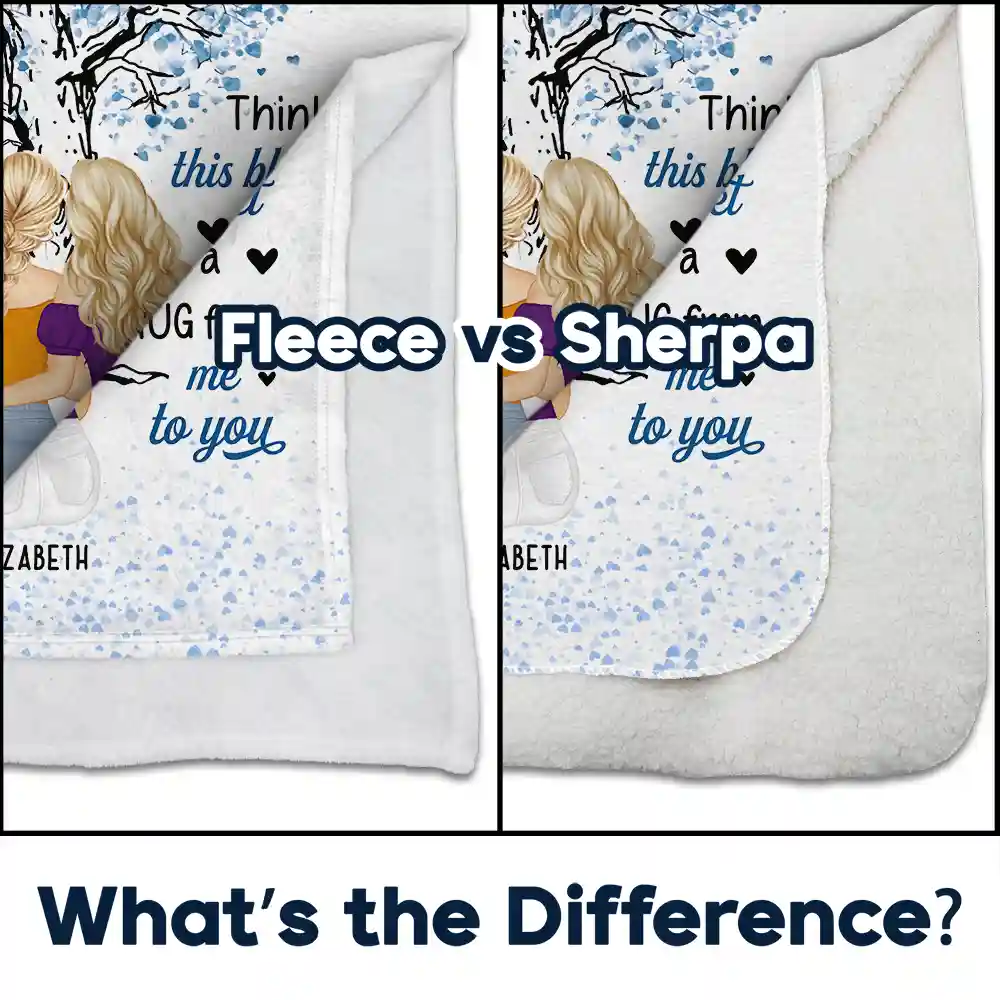 To My Bestie Grow An Old Friend - Personalized Fleece Blanket, Sherpa Blanket - Image 4