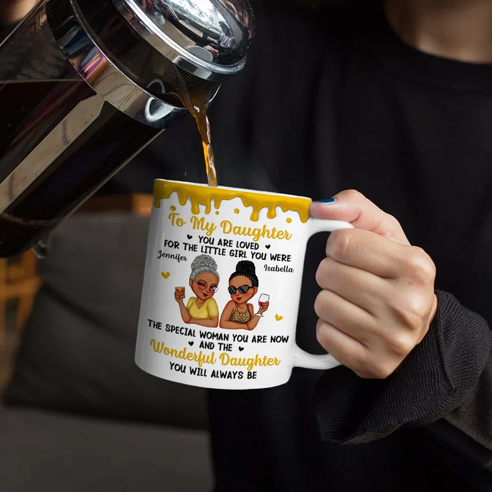 To My Daughter To My Son You Will Always Be - Personalized White Edge-to-Edge Mug - Image 4