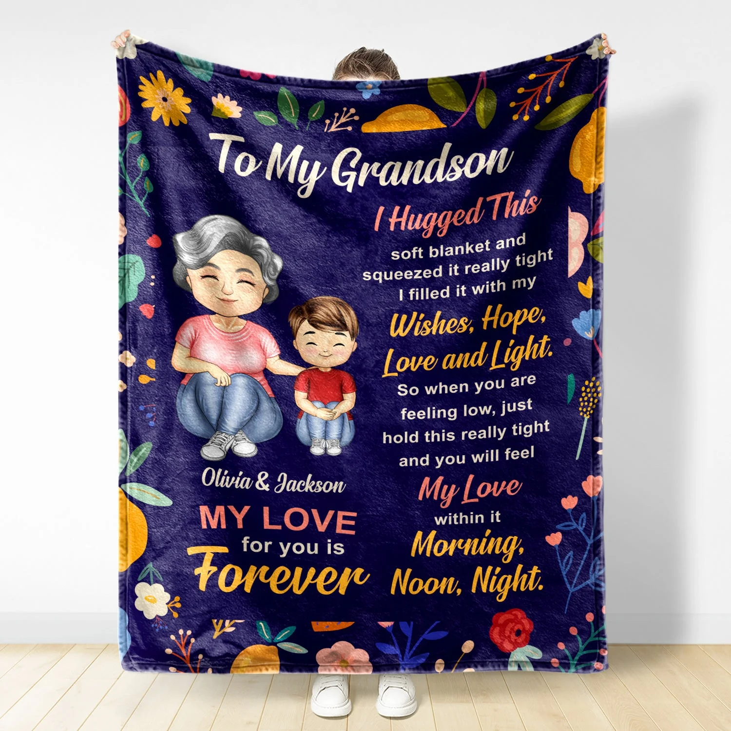 To My Granddaughter - Gift For Granddaughter, Grandparents Gift - Personalized Fleece Blanket - Image 3